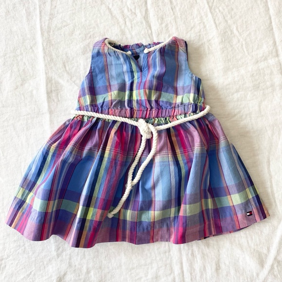 NWOT Tommy Hilfiger Infant Girls Plaid Dress - Picture 2 of 13